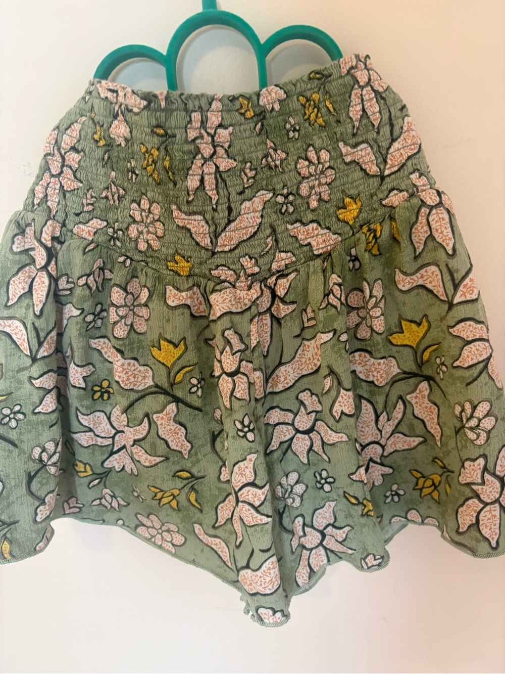 aerie Green Floral Ruffle-Strap Cropped Camisole - Picture 4 of 4
